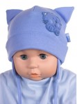 Čiapka WJ-Cz004 viazanie Mačička blue modrá  40 42 44