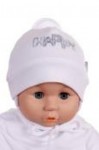 Čiapka WJ-Cz128 viazanie Happy white biela 36 38 40 42 44