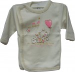 Komplet 2D HX košielka čiapočka výšivka white biela 56