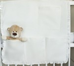 Vreckovník na postieľku potlač šedá