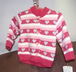 Svetrík JM 332 pink ružová srdiečko 62