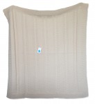 Pled 10 80x90 beige tmavo béžová pletená deka