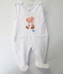 Dupačky bavlna sieťotlač white biela 56