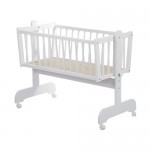 Kolíska bukové drevo white biela 90x42 cm