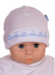 Čiapka Cr-Cz045 Autíčka white biela 34 36 38 40 42