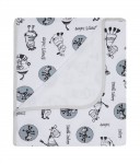 072 75x90 bavlna potlač zebra grey šedá deka