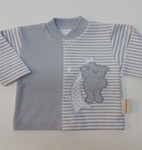 Kabátik HX výšivka grey šedá pásik 74