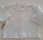 Kabátik HX white biela bodky 56