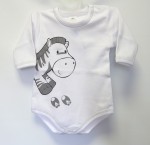 Body dlhý rukáv HX potlač white biela zebra 56