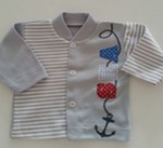 Kabátik HX potlač grey šedá pásik kotva 62