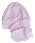Čiapka a rukavice BA pink ružová veľ. 36-38
