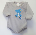 Body dlhý rukáv HX potlač grey šedá 56