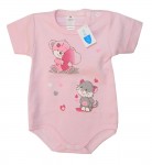 Body krátky rukáv HX potlač pink ružová 56