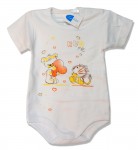 Body krátky rukáv HX potlač white biela 56