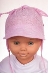 Čiapka L-Cz542 viazanie pink ružová 46 48 50 52