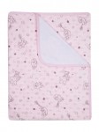 646 80x90 topitos potlač - bavlna pink ružová deka