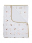 648 80x90 velur potlač - bavlna white biela deka