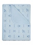 649 80x90 velur potlač - microplyš blue modrá deka