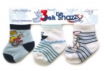 Ponožky bavlnené bezošvé farebné 3-PAK/A 0-3 mes chlapec