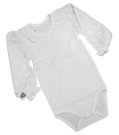 Body dlhý rukáv RB 735 white biela slávnostné Magda 86