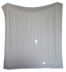 Pled 10 80x90 grey šedá pletená deka