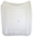 Pled 18 80x90 white biela pletená deka