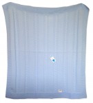 Pled 10 80x90 blue modrá pletená deka