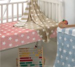 B55 stars 80x110 05 blue modrá deka