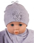 Čiapka Cr-Cz086b Kvetinka grey šedá 34 36 38 40 42