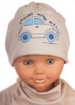 Čiapka WJ-Cz522b Autíčko beige béžová 50 52 54