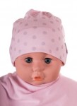 Čiapka Cr-Cz095 Bodky pink ružová 34 36 38 40 42