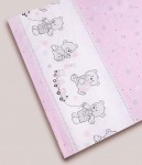 Ochranné hniezdo 180x30 BA potlač grey pink ružová K macko kocky