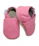 Capačky BA 057 kožené soft hladké pink ružová 16/17 0-6 mes
