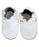 Capačky BA 001 kožené soft hladké white biela 16-17  0-6 mes