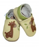 Capačky BA 086 kožené Žirafa beige béžová 16/17 0-6 mes.