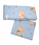 PS 1+1 100x135 40x60 BA potlač blue modrá g macko kvetinky 3323