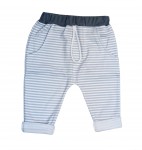 Tepláčiky predlĺžený sed bavlna grey šedý pásik 62/68