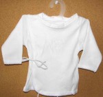 Košielka B vrúbková výšivka white biela 56