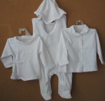 Komplet košielka kabátik dupačky čiapka 56 výšivka white biela