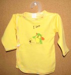 Košielka B potlač yellow žltá 68