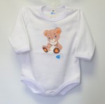 Body dlhý rukáv HX potlač white biela 62