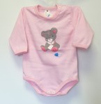 Body dlhý rukáv HX potlač pink ružová 56