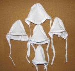 Čiapka kojenecká 2 bavlna vrúbkovaná white biela