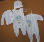 Komplet BA 4 dielny 56 blue modrá s bielou