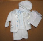 Komplet 6 dielny ND white biela s modrou Tadzio 80