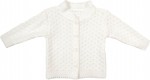 Svetrík JM 242 white biela na gombíky 104
