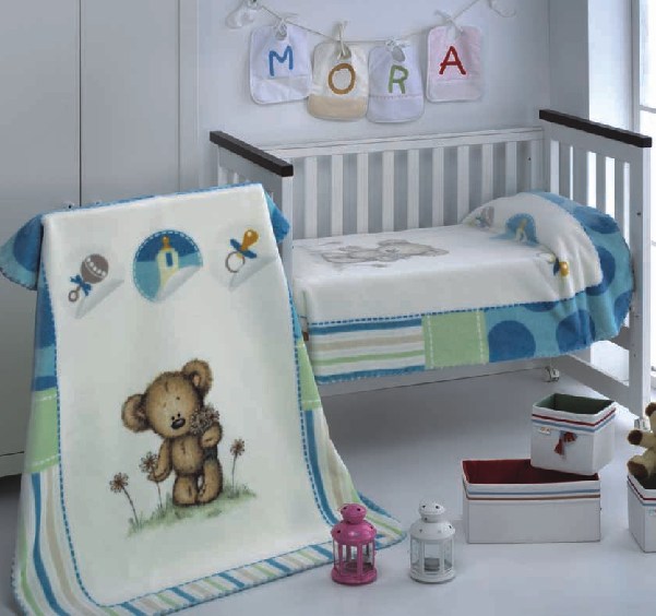 012 Piccola 80x110 05 blue modrá deka