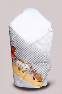 Zavinovačka hladká 80x80 potlač grey šedá K sloník