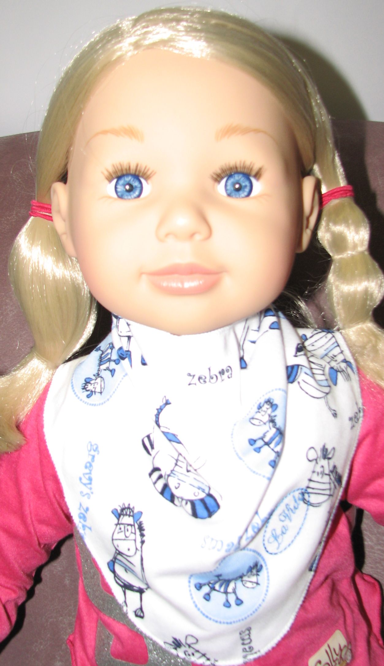 Podbradník šatka suchý zips potlač blue modrá