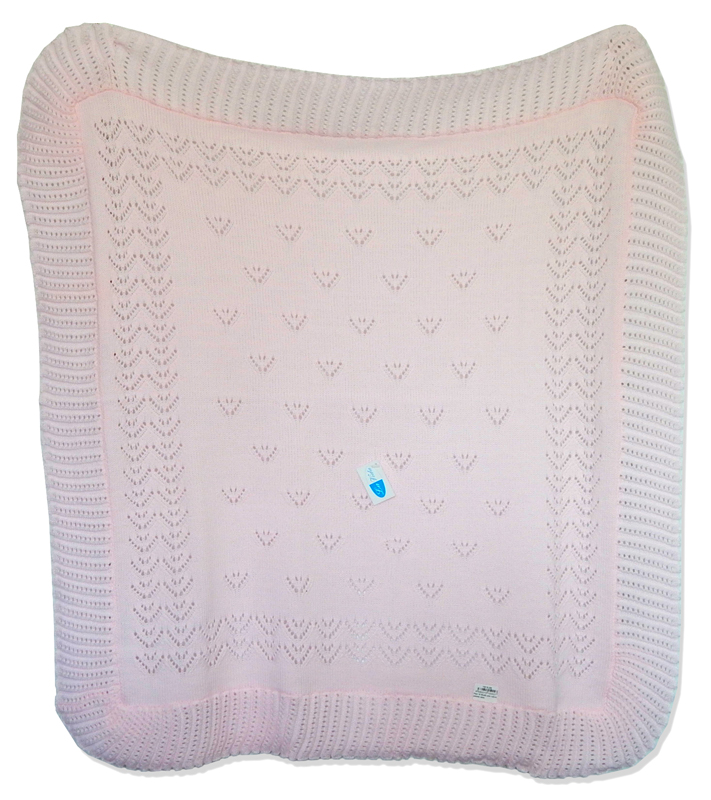 Pled 18 80x90 pink ružová pletená deka